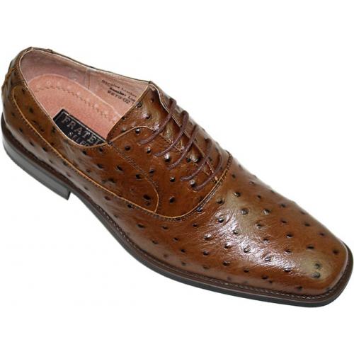 Fratelli Taupe Ostrich Print  Shoes 2279-02